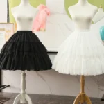2 Steel Hoops Lace Lolita Petticoat