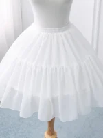 2 steel hoops short lolita petticoat detail