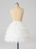2 steel hoops star tulle lolita petticoat
