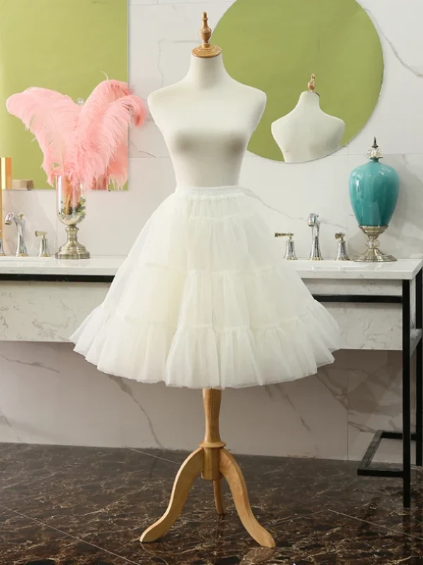knee length lolita petticoat ivory