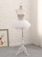 no hoop short tulle tutu petticoat white
